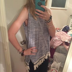 Bohemian tassel tank top